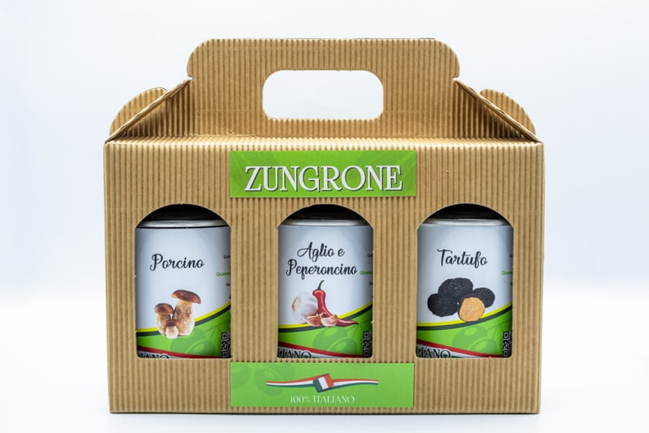 Olio extravergine di oliva aromatizzato formato tris lattina 100 ml