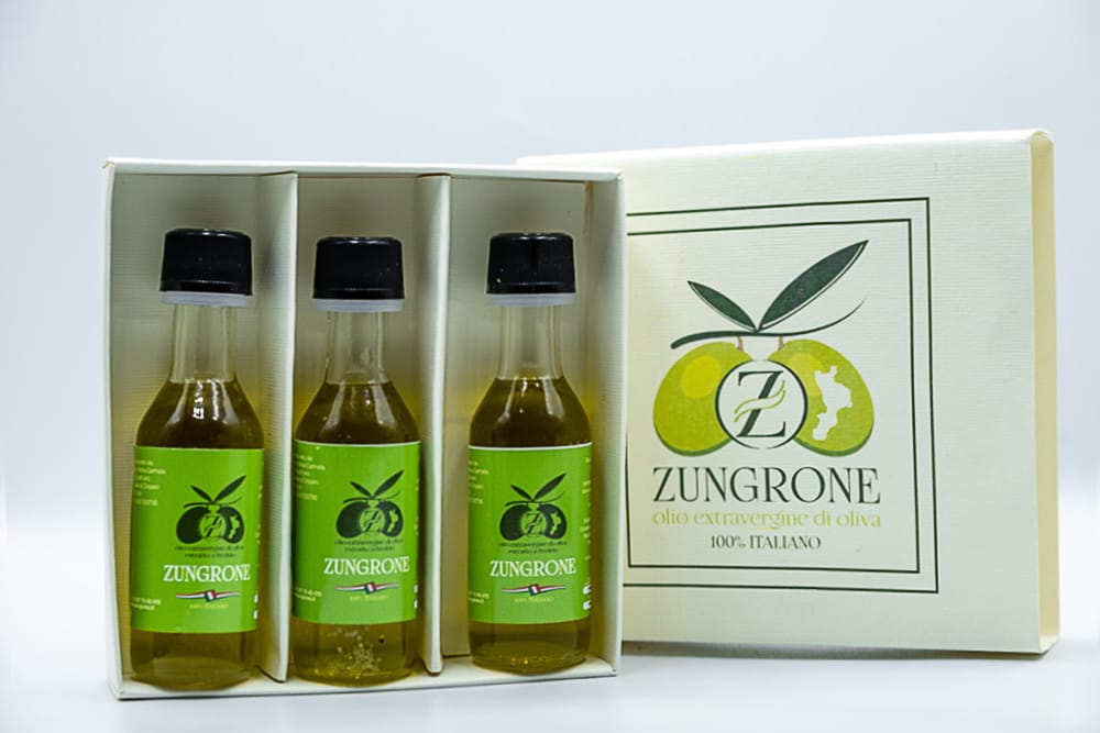 Olio extravergine di oliva aromatizzato scatola tris bottiglia 40ml