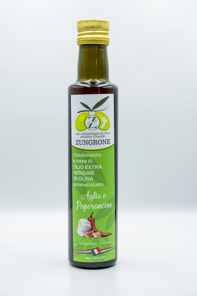 Olio extravergine di oliva aromatizzato aglio e peperoncino 250 ml