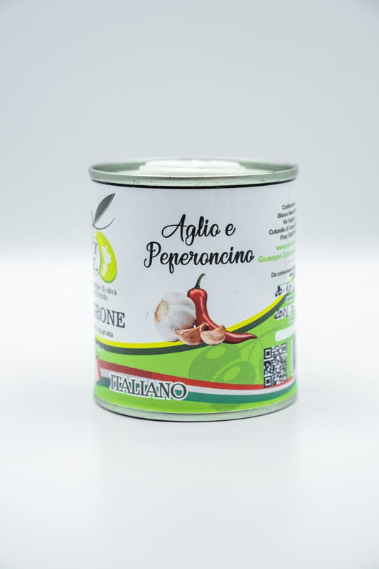 Olio extravergine di oliva aromatizzato aglio e peperoncino 100 ml