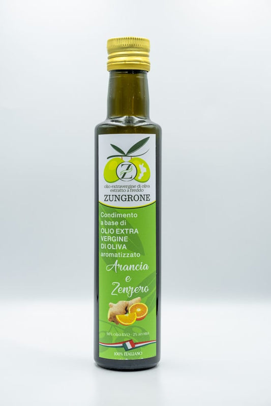 Olio extravergine di oliva aromatizzato arancia e zenzero 250 ml