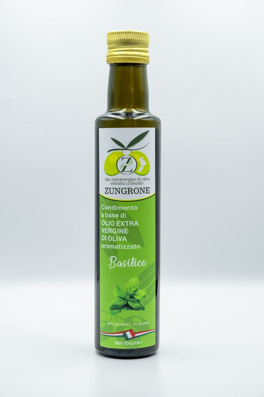 Olio extravergine di oliva aromatizzato basilico 250 ml