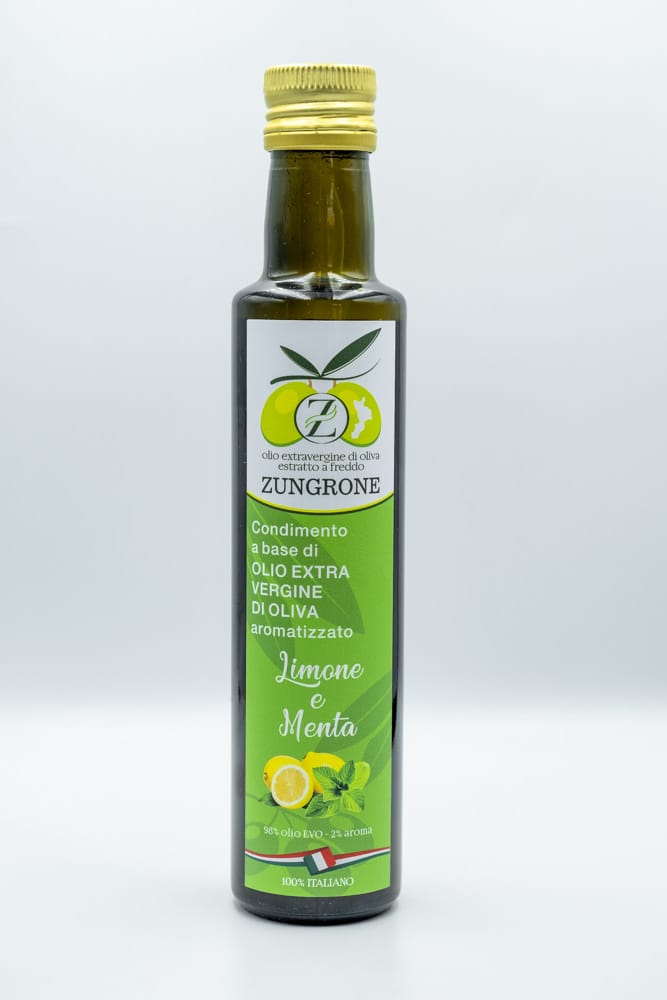 Olio extravergine di oliva aromatizzato limone e menta 250 ml
